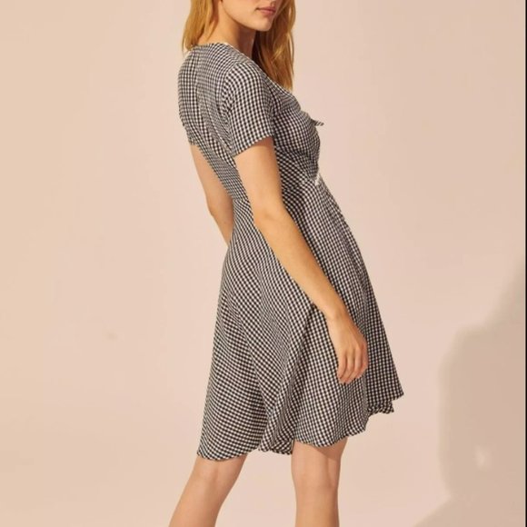 NWT Solid & Striped x Revolve | Black & White Gingham Cutout Dress Large - Picture 3 of 12
